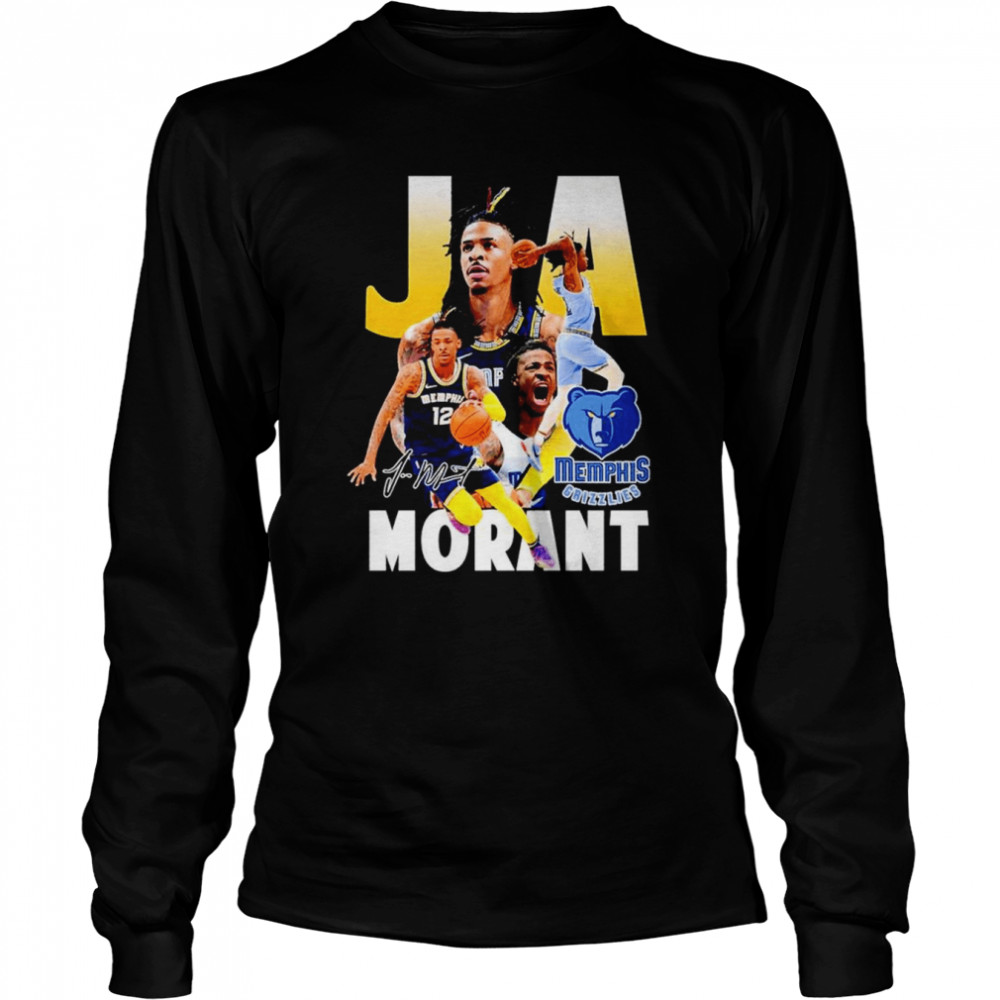 Ja Morant Memphis Grizzlies signature shirt Long Sleeved T-shirt
