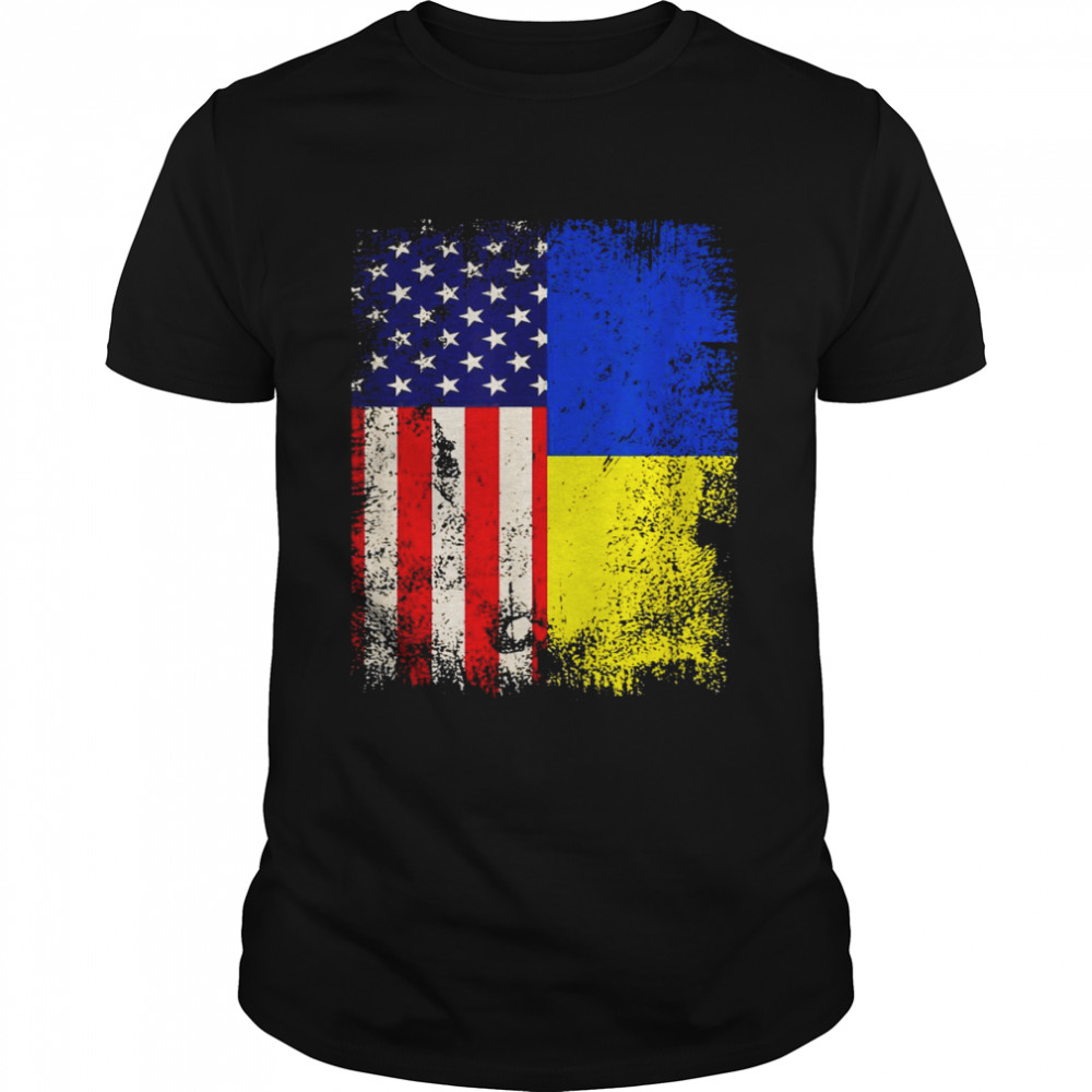 Ukrainian American Flag Ukraine USA RootsShirt Shirt