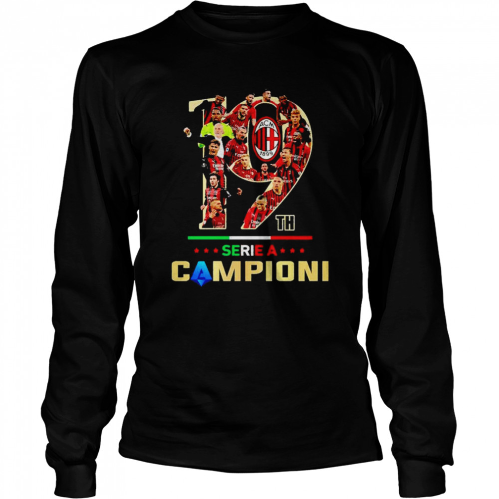 AC Milan 19th Series A Campioni shirt Long Sleeved T-shirt