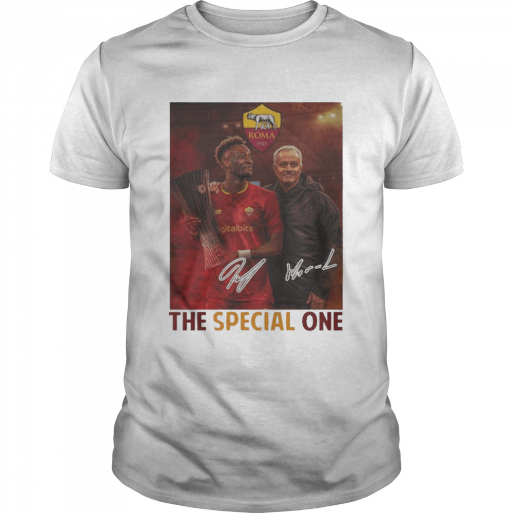 Jose Mourinho And Tammy Abraham AS Roma The Special One Signatures Shirt