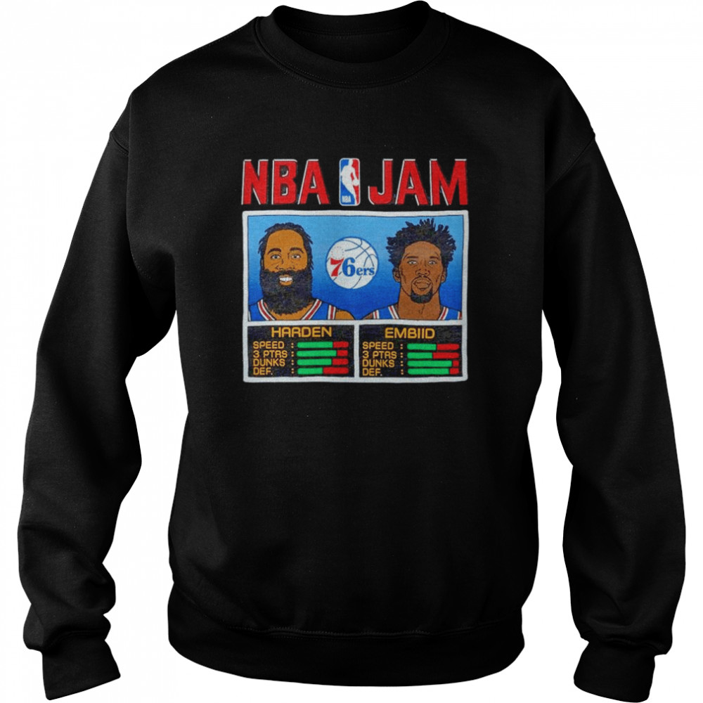NBA Jam 76ers Harden and Embiid shirt, hoodie, sweater and v-neck