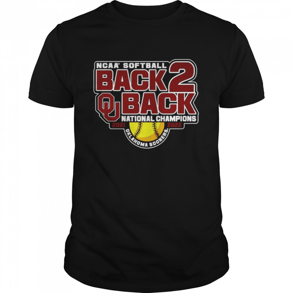 Oklahoma Sooners Blue 84 Back-to-Back 2022 NCAA Softball Women’s College World Series Champions T-Shirt