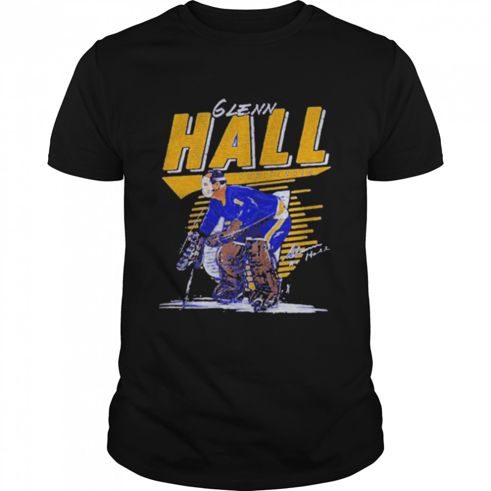 Glenn Hall St Louis Blues Comet Signature T-Shirt