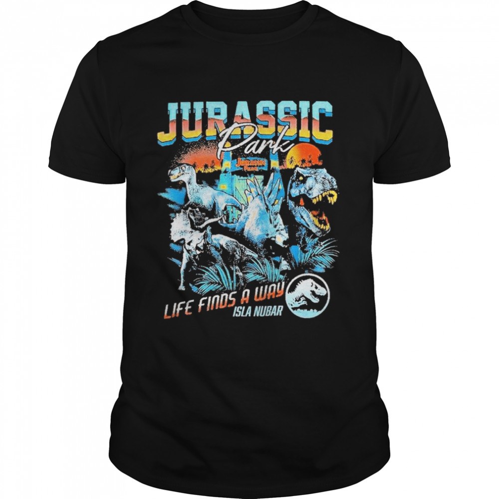 Jurassic Park Life Finds a Way Retro shirt