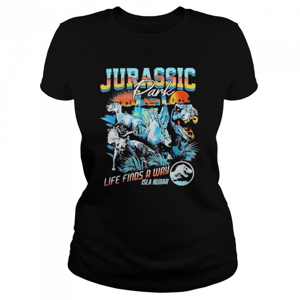 Jurassic Park Life Finds a Way Retro shirt Classic Women's T-shirt