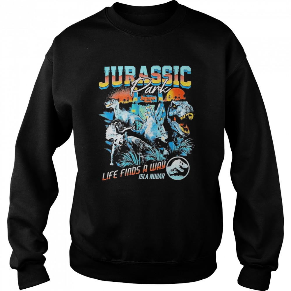 Jurassic Park Life Finds a Way Retro shirt Unisex Sweatshirt