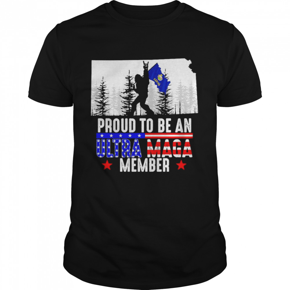 Kansas America Bigfoot Proud To Be An Ultra Maga Member  Classic Men's T-shirt
