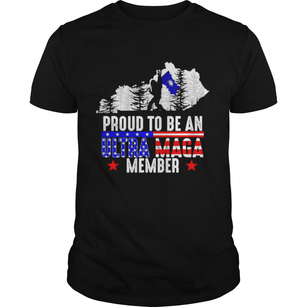 Kentucky America Bigfoot Proud To Be An Ultra Maga Member  Classic Men's T-shirt