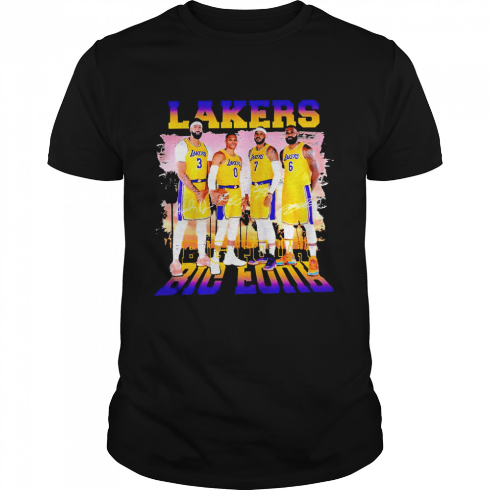 Lakers Big Four signatures 2022 T-shirt