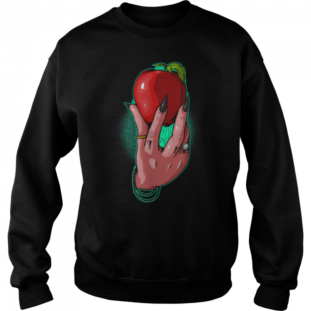 Lucifer Witch Hand with Poisoned Red Apple Emo Punk Gothic T- B0B2895WYZ Unisex Sweatshirt