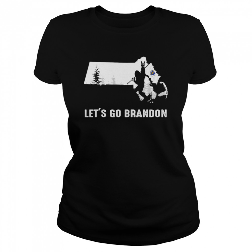 Massachusetts America Bigfoot Let’s Go Brandon  Classic Women's T-shirt