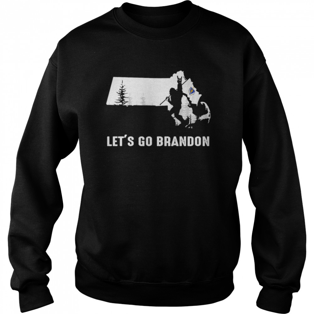 Massachusetts America Bigfoot Let’s Go Brandon  Unisex Sweatshirt