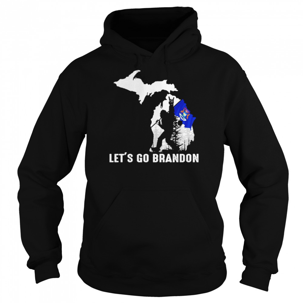Michigan America Bigfoot Let’s Go Brandon  Unisex Hoodie