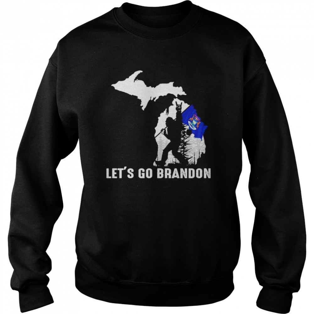 Michigan America Bigfoot Let’s Go Brandon  Unisex Sweatshirt