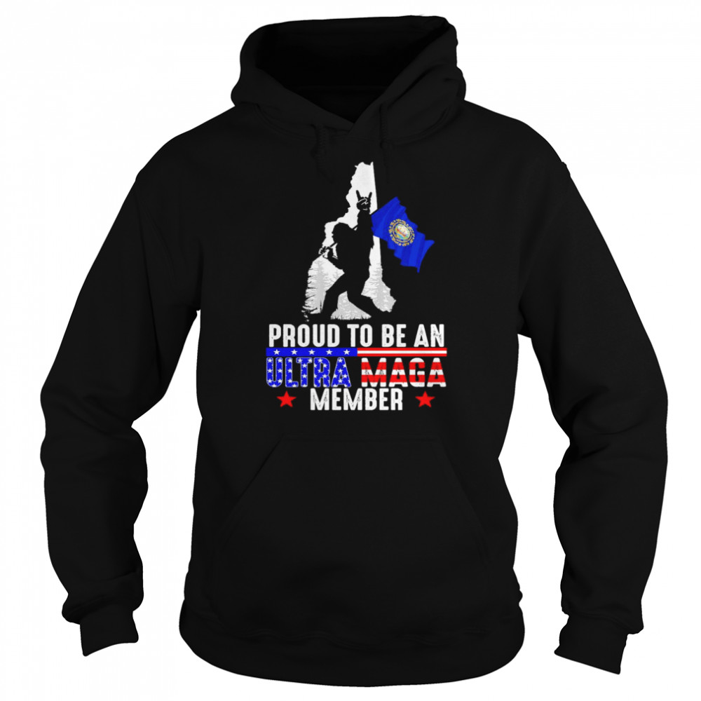New Hampshire America Bigfoot Proud To Be An Ultra Maga Member  Unisex Hoodie