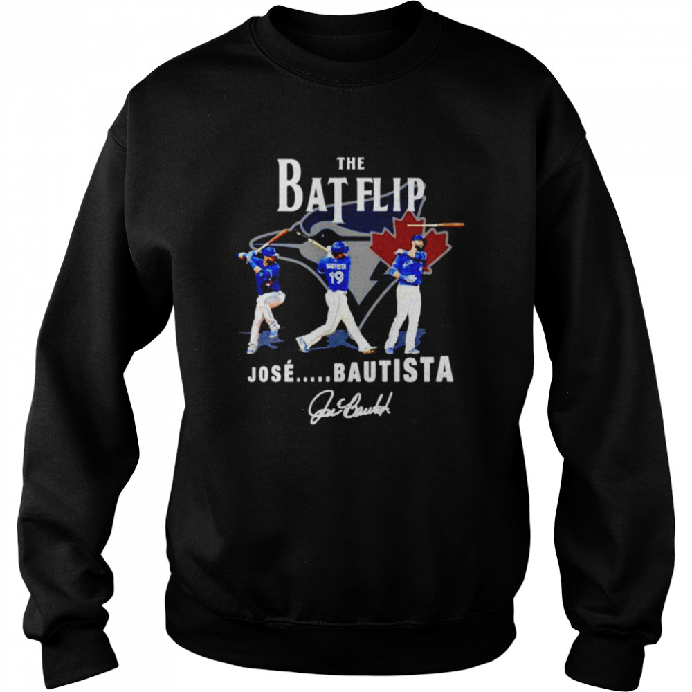 Toronto Blue Jays The Bat Flip Jose Bautista signature shirt Unisex Sweatshirt