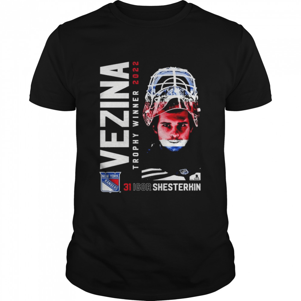 31 Igor Shesterkin New York Rangers Vezina Trophy Winner 2022 Shirt