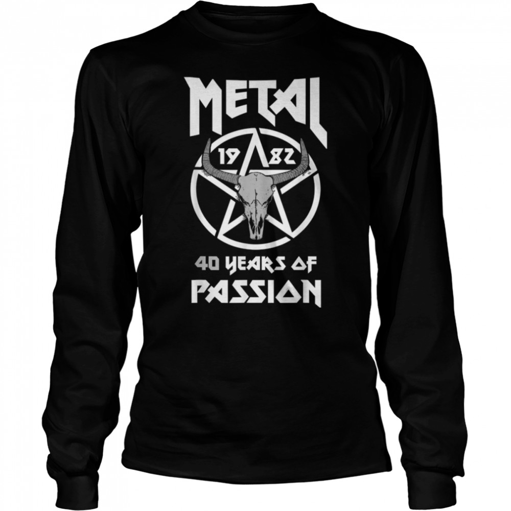 40th Birthday Death Metal 1982 Gift Pentagram T- B09XXXXCQQ Long Sleeved T-shirt