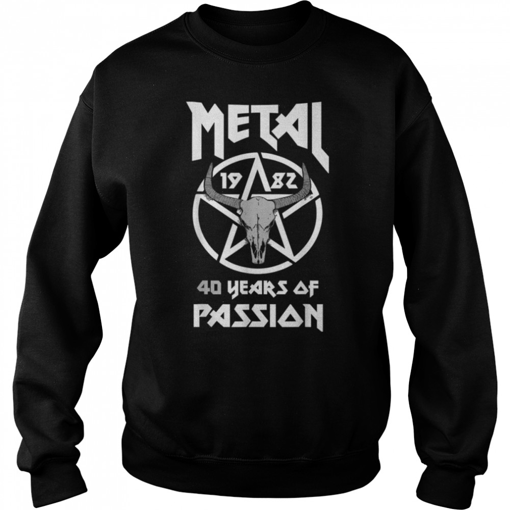 40th Birthday Death Metal 1982 Gift Pentagram T- B09XXXXCQQ Unisex Sweatshirt