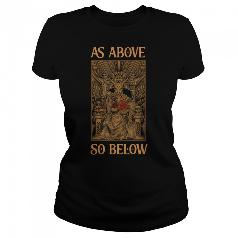 As above So below 666 Baphomet T- B09T7TTKRQ Classic Women's T-shirt
