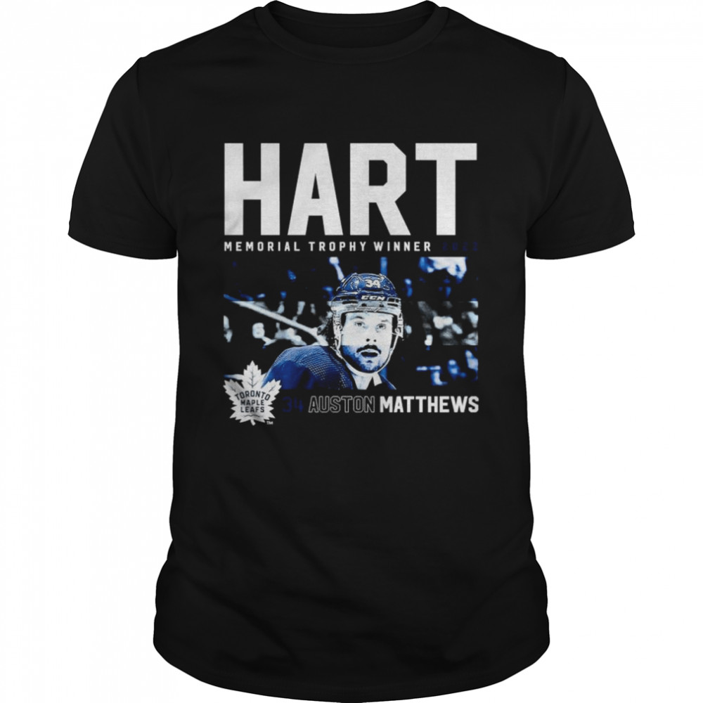 Auston Matthews Toronto Maple Leafs Hart Memorial Trophy Winner 2022 Shirt