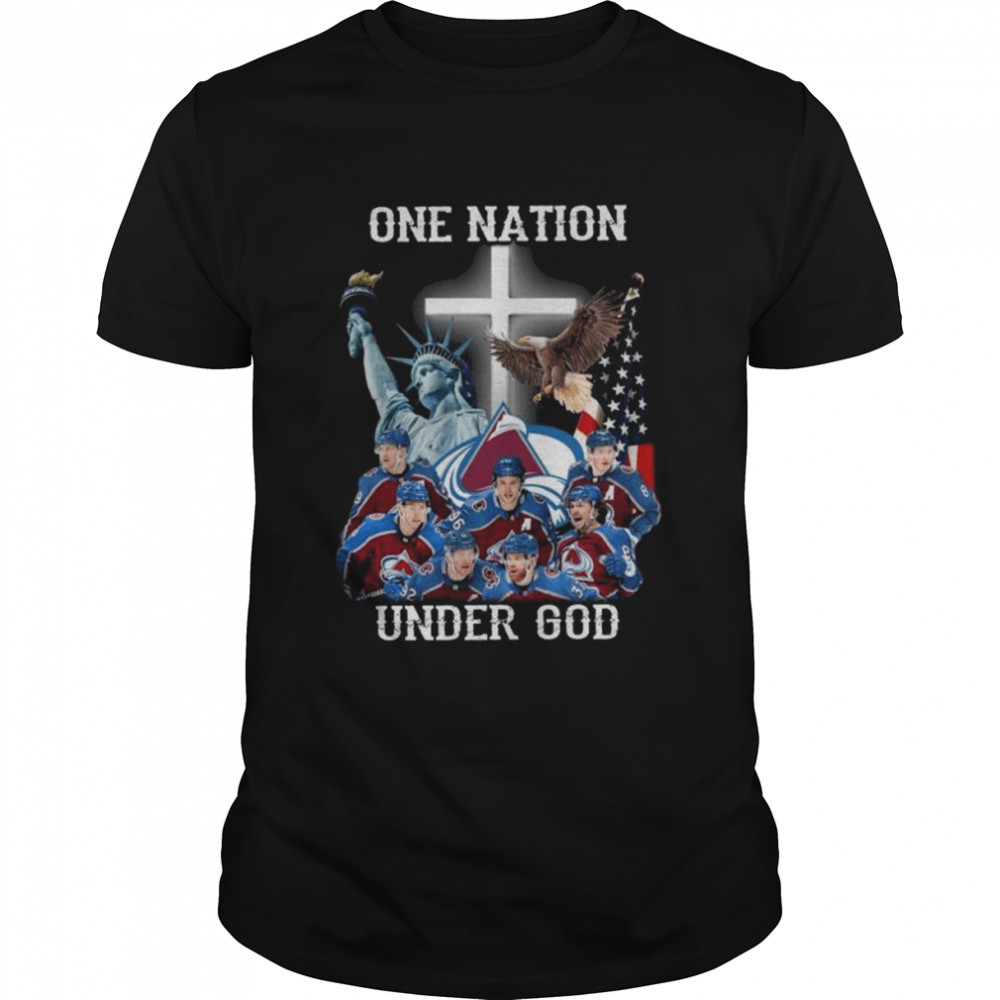 Colorado Avalanche one nation under god American flag shirt