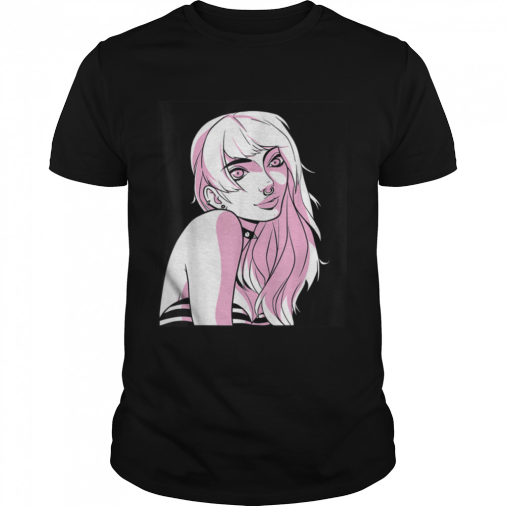 Cute Pastel Goth Girl Gothic Spooky Grunge Pretty Anime T-Shirt B0B4GDC4LV