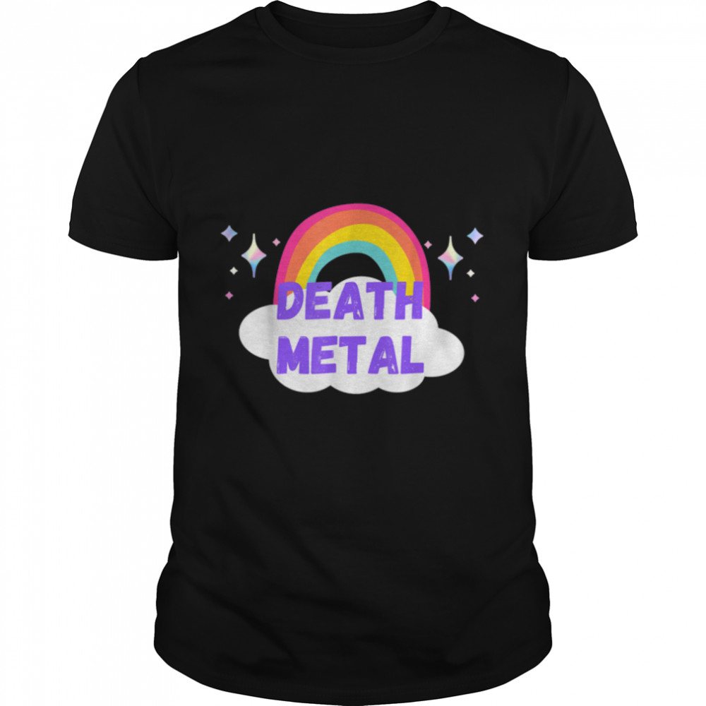 Death Metal Rainbow - Funny Metal & Rock T-Shirt B09YSZN61Z
