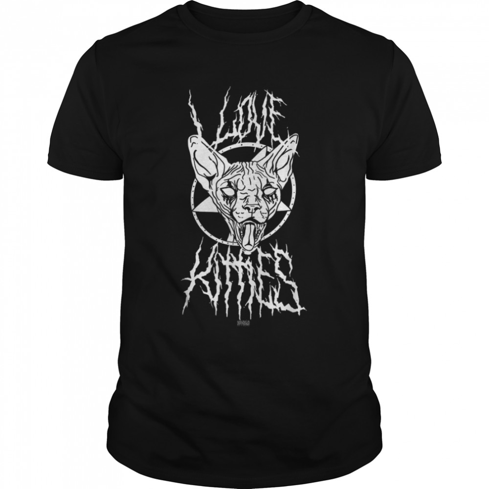 Death Metal Sphinx Cat Kitten I Love Kitties T-Shirt B0B1PHR2XS