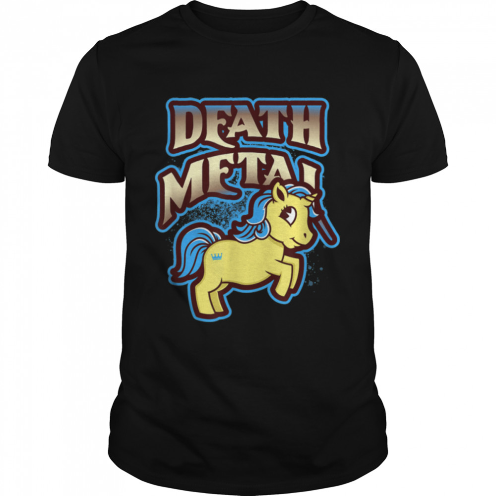 Death Metal Unicorn Cute Heavy Metal Music T-Shirt B09XC271BZ
