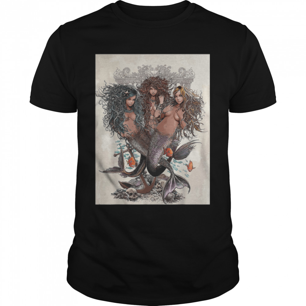 Fairy Grunge Fairycore Occult Marmaid Scary Grunge ARt T-Shirt B0B1JQHSD4