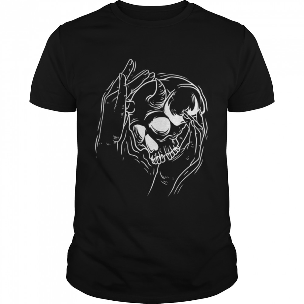 Gothic Demon Devil Skull Satanic Occult Emo Punk Death Metal T-Shirt B0B33DPQY1