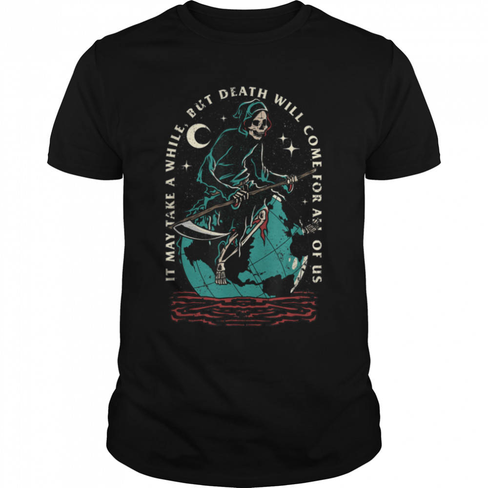 Grim Reaper Death Soul Collector Grunge Gothic Halloween T-Shirt B0B47SLRC3