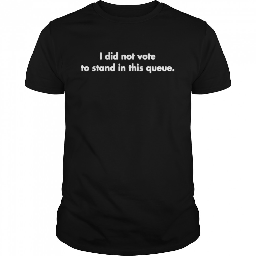 I did not vote to stand in this queue shirt