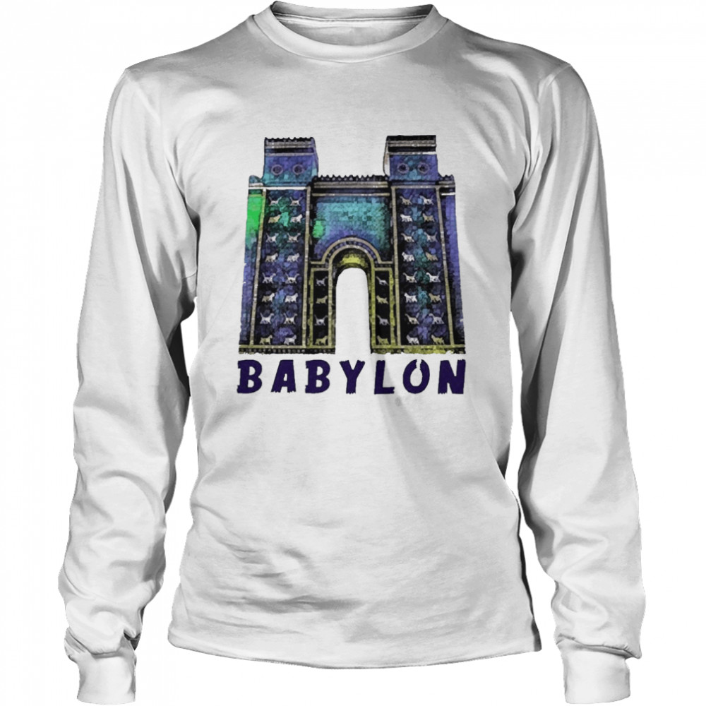 Ishtar gate in babylon fit ladies shirt Long Sleeved T-shirt