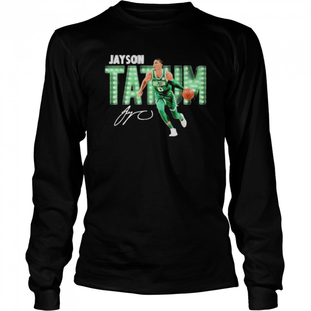 Jayson tatum nba finals mvp boston celtics signature shirt Long Sleeved T-shirt