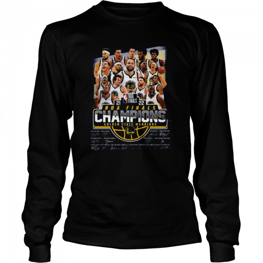 New Golden State Warriors NBA Finals champions signatures shirt Long Sleeved T-shirt