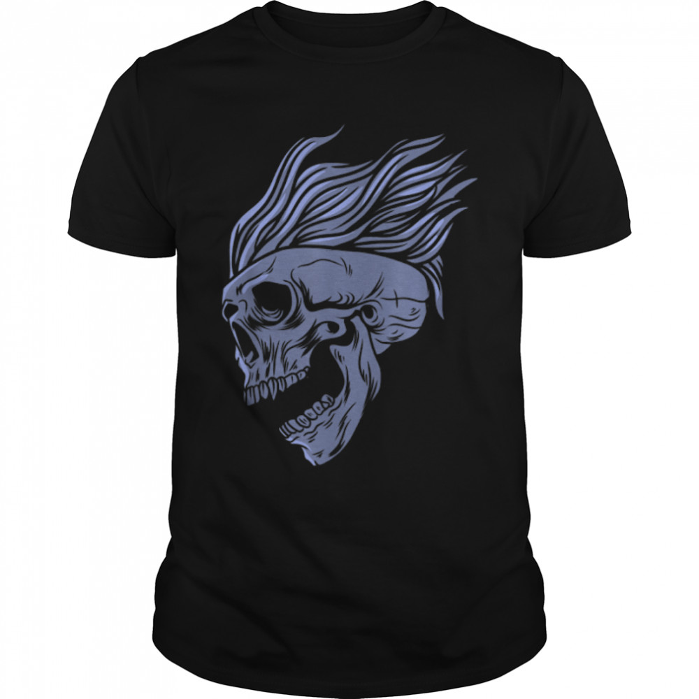 Punk Rock Skull Mohawk Style Punks Not Dead Rock and Roll T- B0B359P88K Classic Men's T-shirt