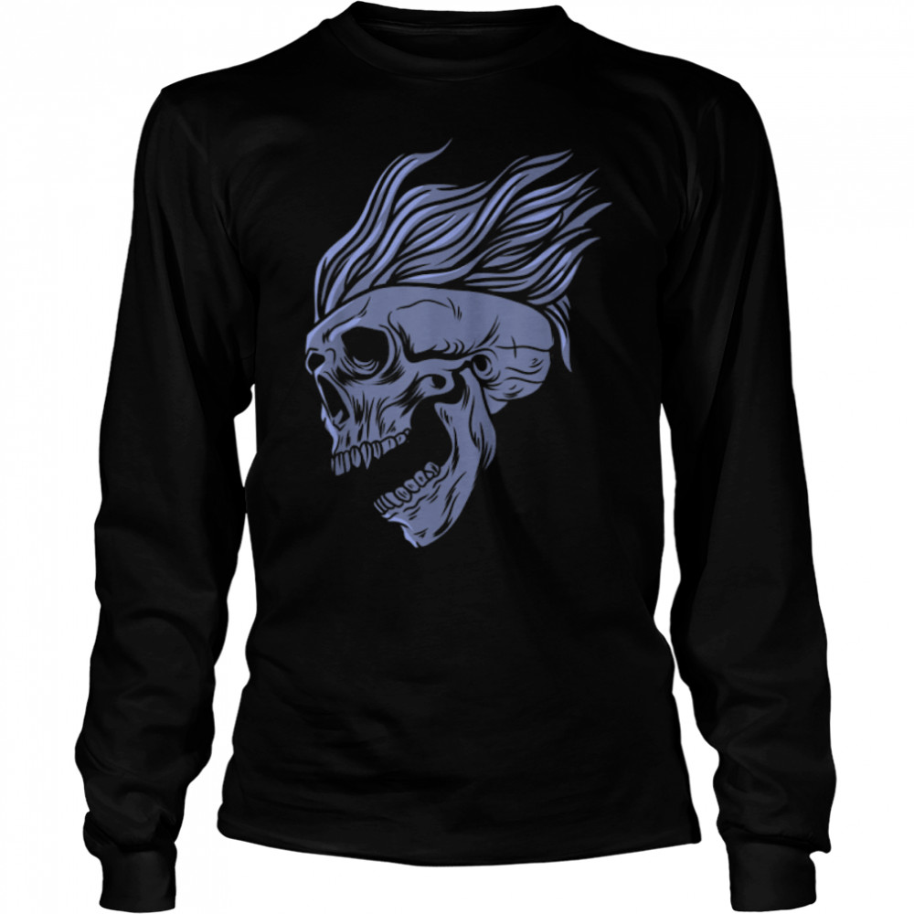 Punk Rock Skull Mohawk Style Punks Not Dead Rock and Roll T- B0B359P88K Long Sleeved T-shirt