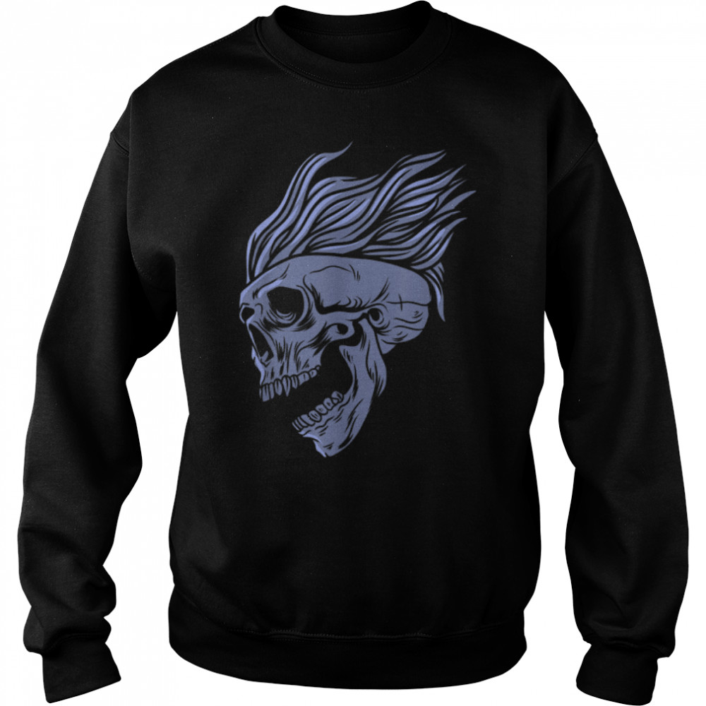 Punk Rock Skull Mohawk Style Punks Not Dead Rock and Roll T- B0B359P88K Unisex Sweatshirt