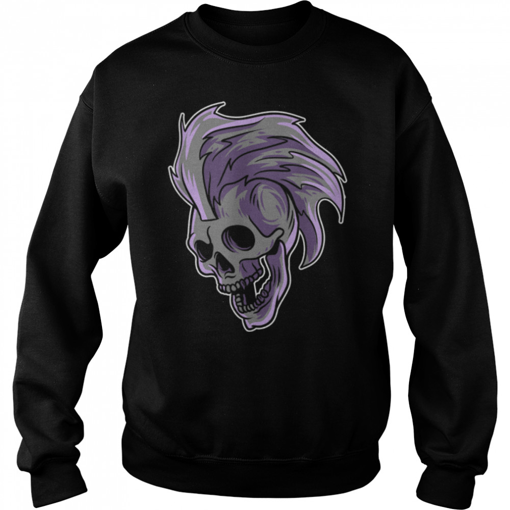 Punk Rock Skull Mohawk Style Punks Not Dead Rock and Roll T- B0B359XM9T Unisex Sweatshirt