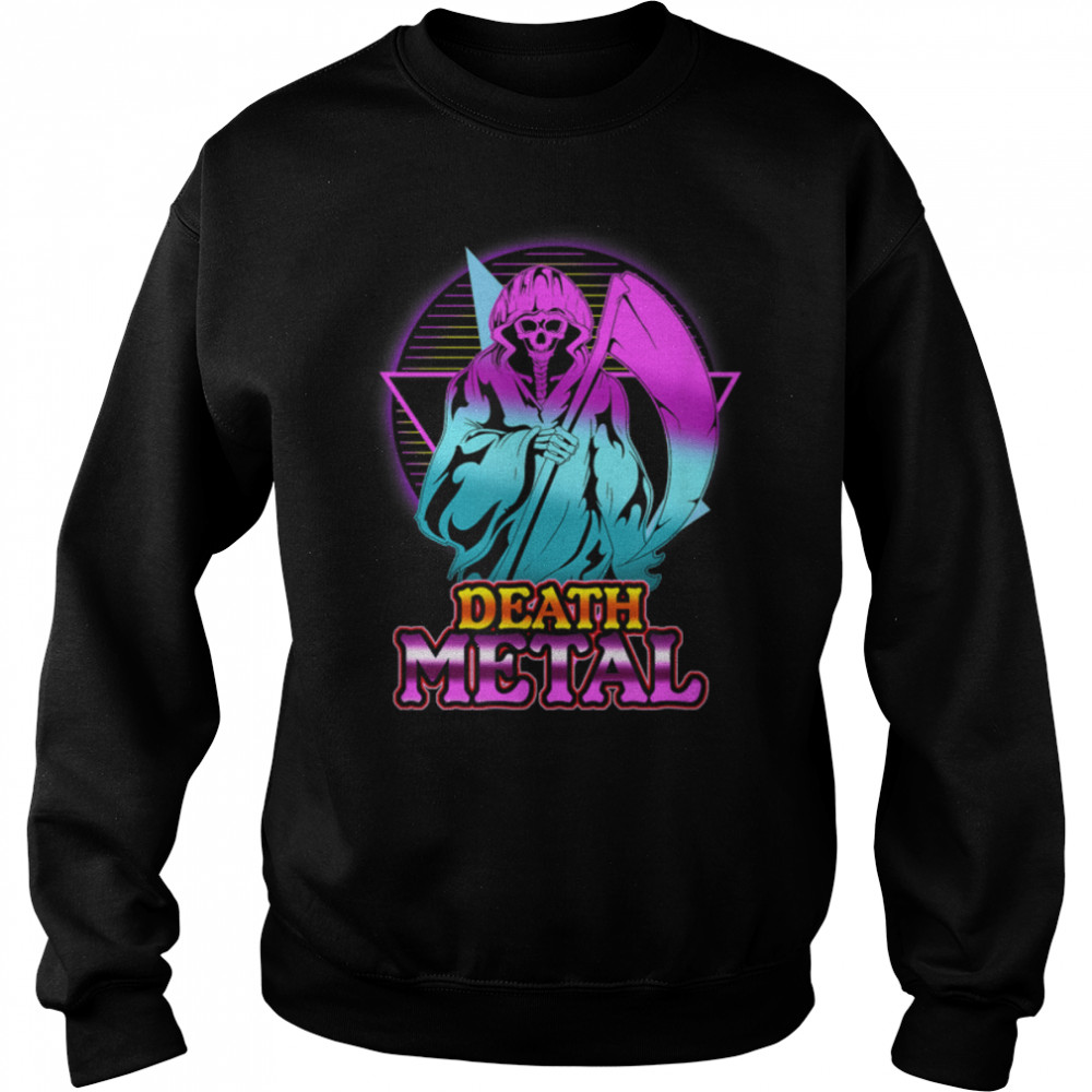 Reaper Retrowave Death Metal Music T- B09SDJ6S2R Unisex Sweatshirt