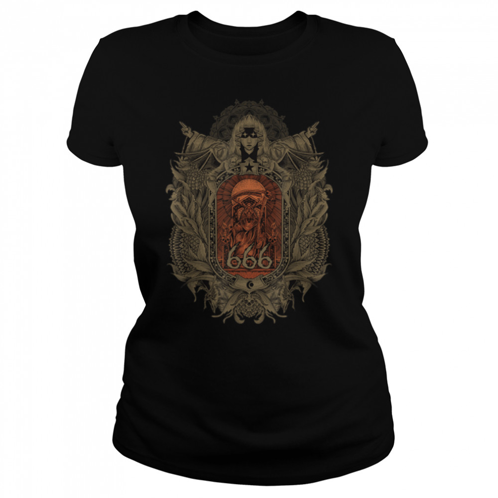 Satan, rocker, metaller, devil 666 T- B0B3T819WP Classic Women's T-shirt