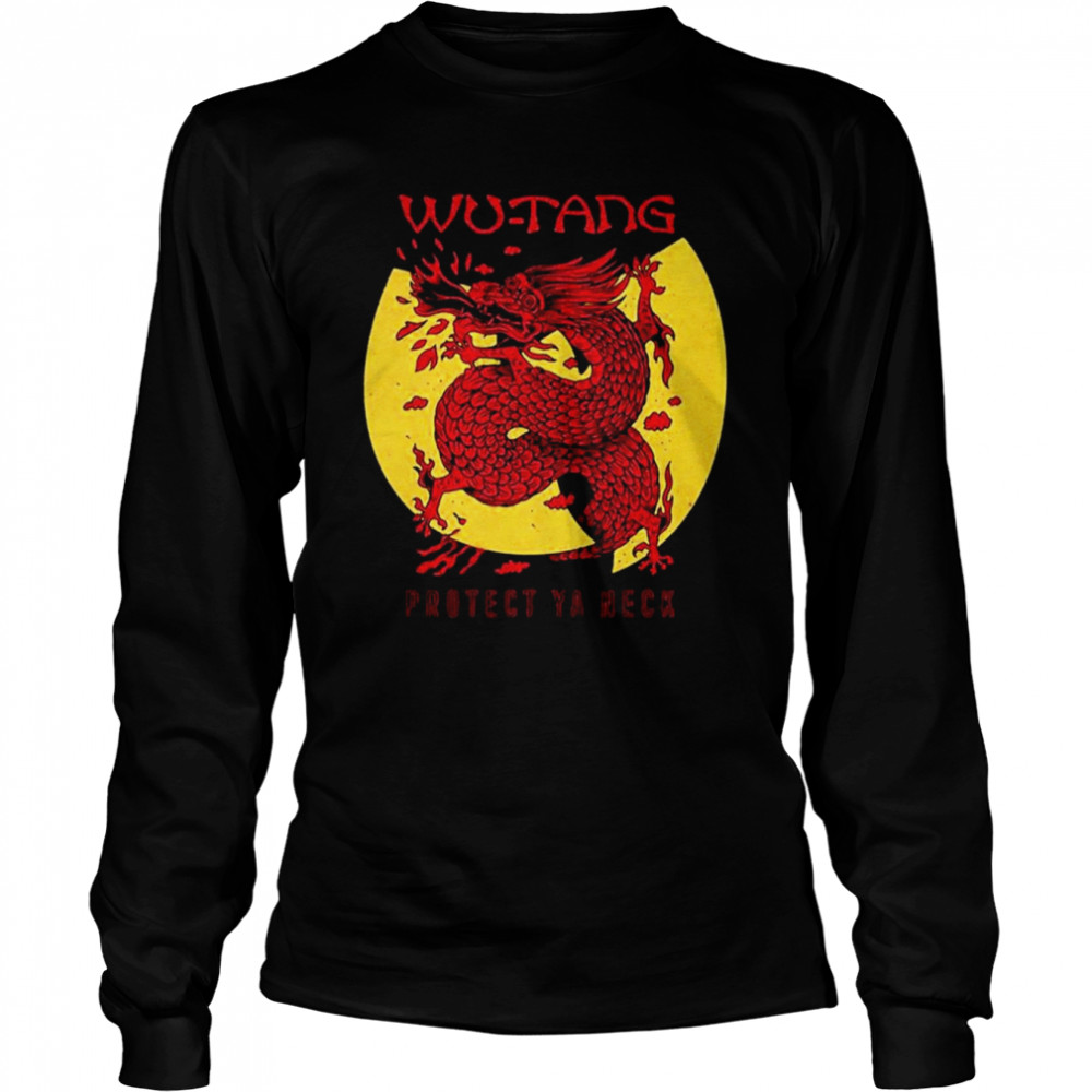 Shaolin Wu Vintage Red Dragon T- Long Sleeved T-shirt