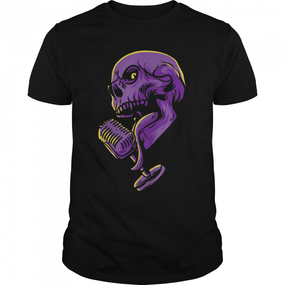 Skull Music Artist Punks Not Dead Rock and Roll 'Emo Punk T- B0B35BCKWY Classic Men's T-shirt