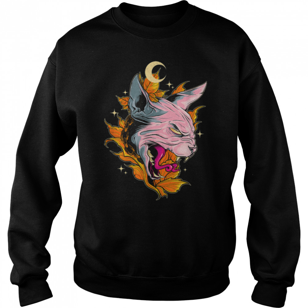 Sphynx Hairless Cat Death Metal Feline Animal Cat Lover T- B0B4153J8S Unisex Sweatshirt