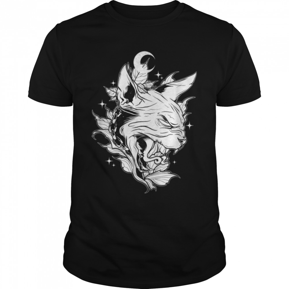 Sphynx Hairless Cat Death Metal Feline Animal Cat Lover T-Shirt B0B41CFW8W