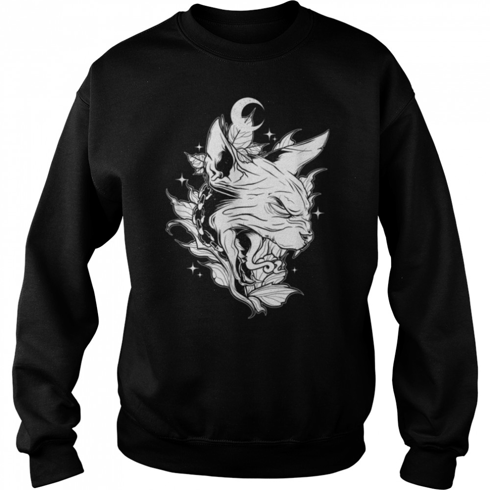 Sphynx Hairless Cat Death Metal Feline Animal Cat Lover T- B0B41CFW8W Unisex Sweatshirt