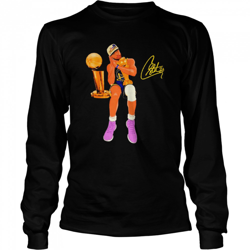 Steph Curry MVP Finals Night Night Golden State Warriors Signature  Long Sleeved T-shirt