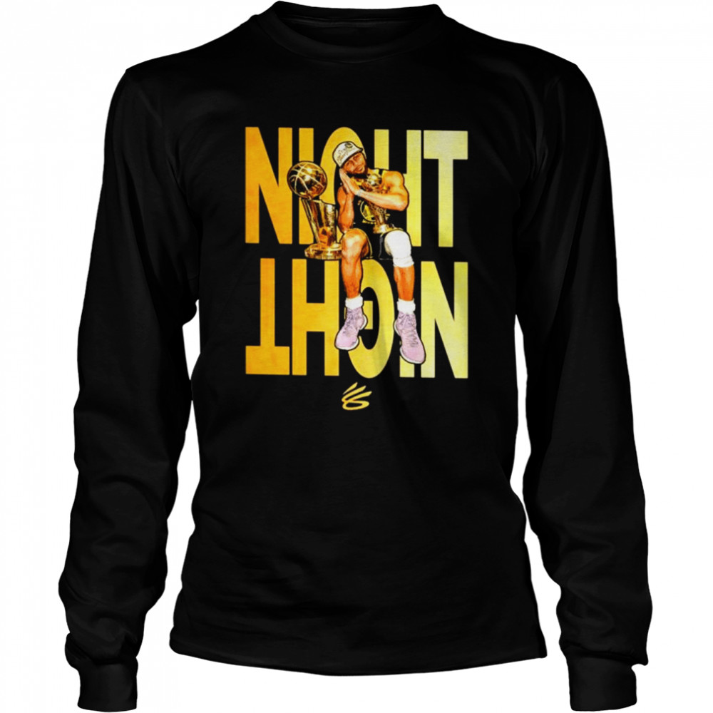 Steph Curry Night Night Gold Warriors Back Again Championship  Long Sleeved T-shirt